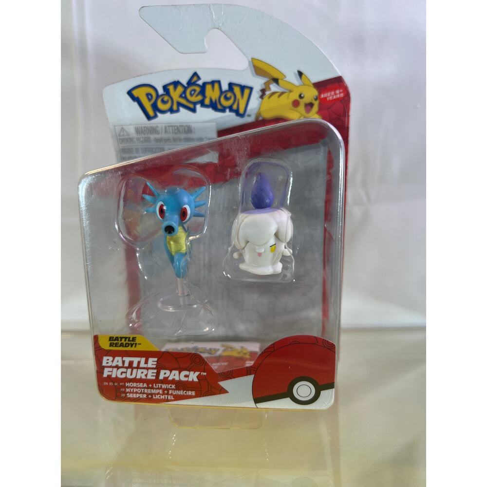 NEW Jazwares Nintendo Pokemon Battle Figure 2 Pack Horsea & Liwick
